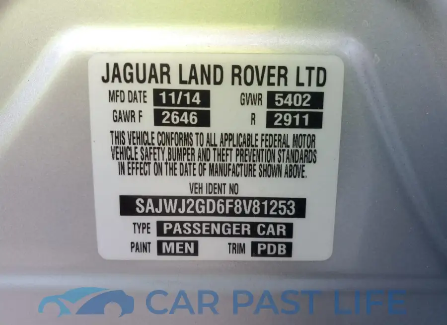 SAJWJ2GD6F8V81253# 12