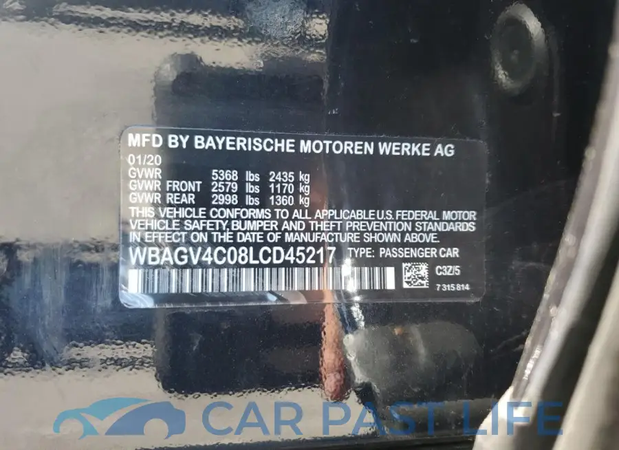 WBAGV4C08LCD84826# 12