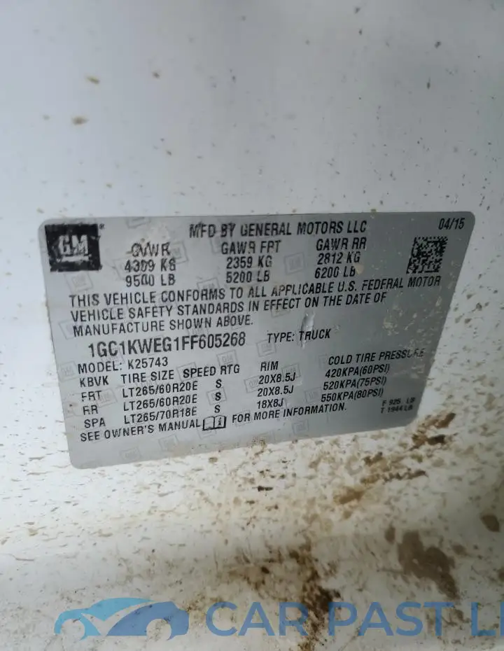 1GC1KWEG1FF605268# 13