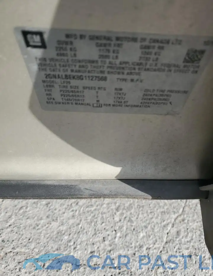 2GNALBEK8G1127568# 13
