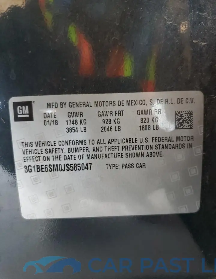 3G1BE6SM0JS585047# 12