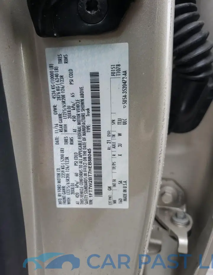 1FT7W2BT7HEB88045# 13