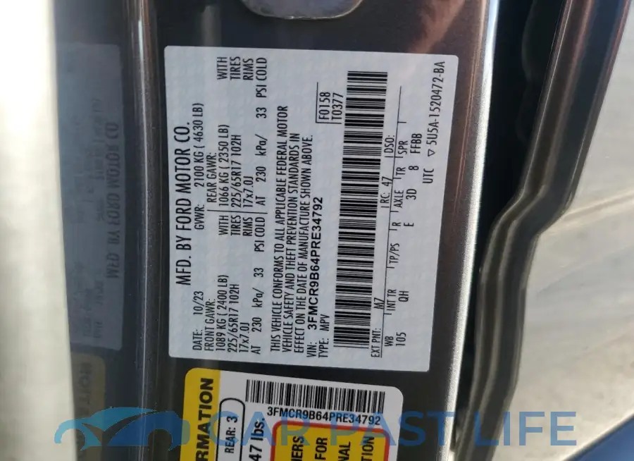 3FMCR9B64PRE34792# 13