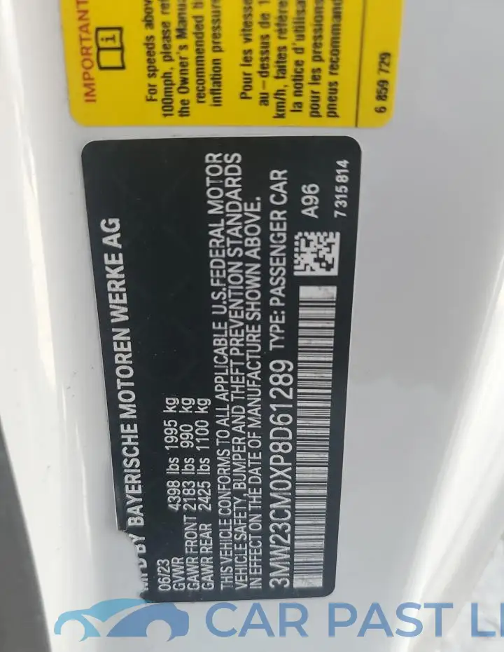 3MW23CM0XP8D61289# 12