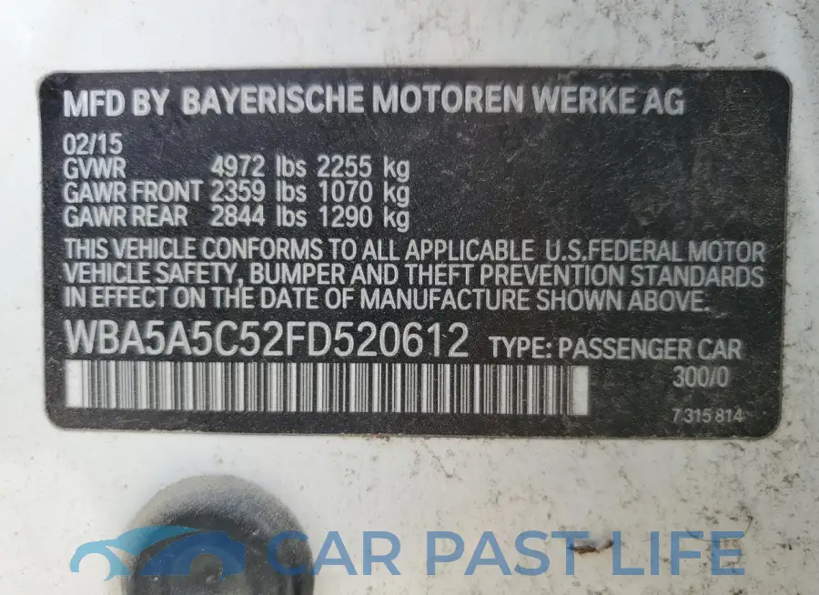 WBA5A5C52FD520612# 12
