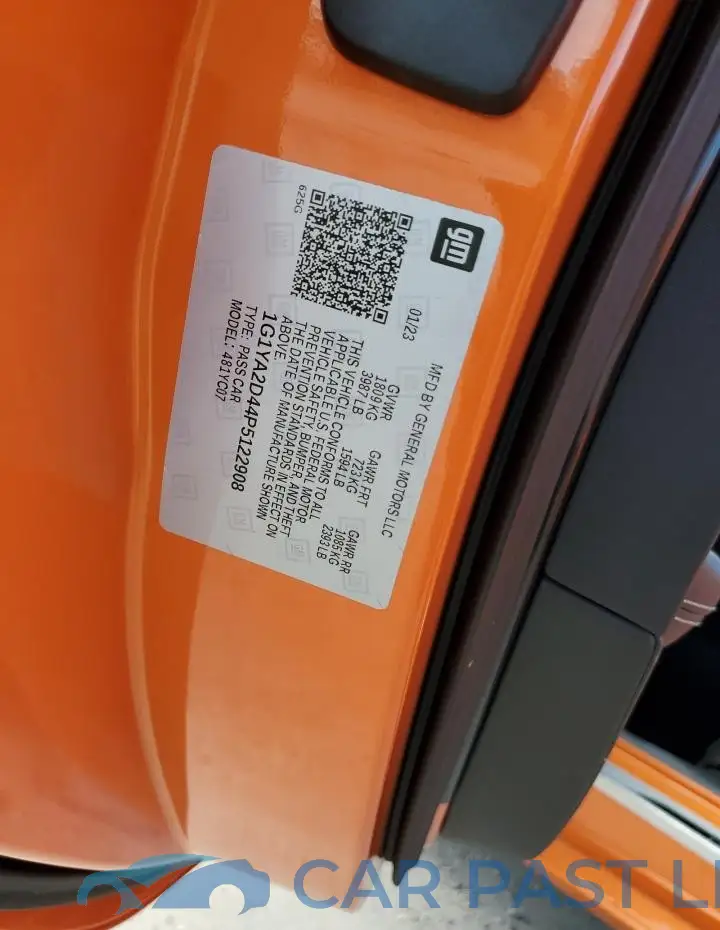 1G1YA2D44P5122908# 12