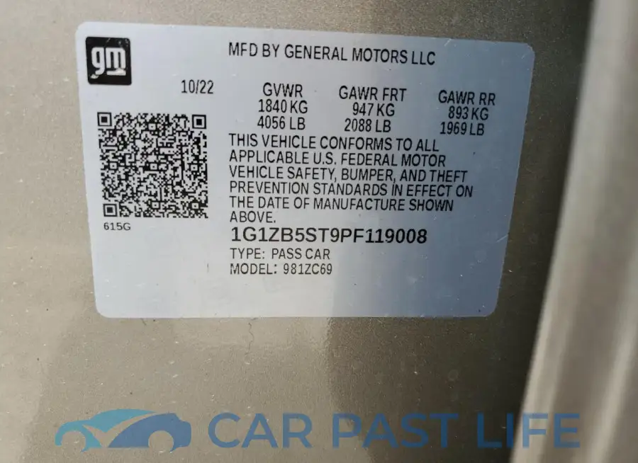 1G1ZB5ST9PF119008# 13