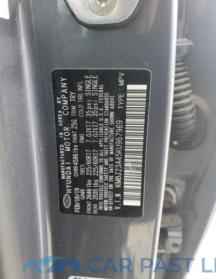 KM8J23A45KU967969# 13