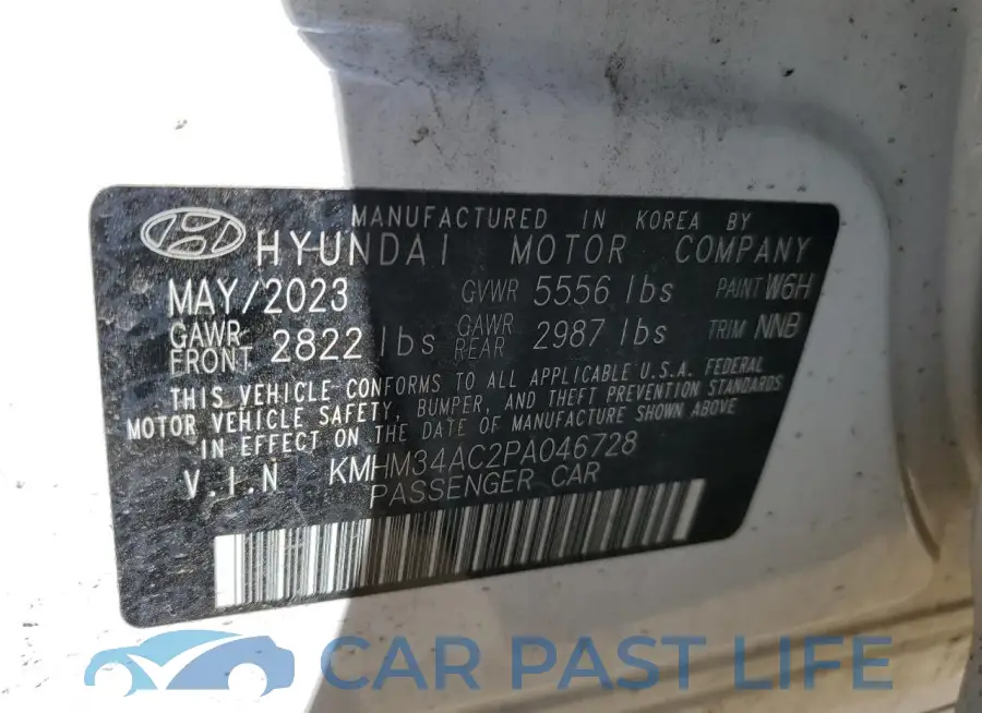 KMHM34AC2PA046728# 13