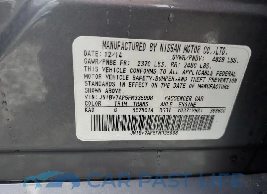 JN1BV7AP5FM335998# 12