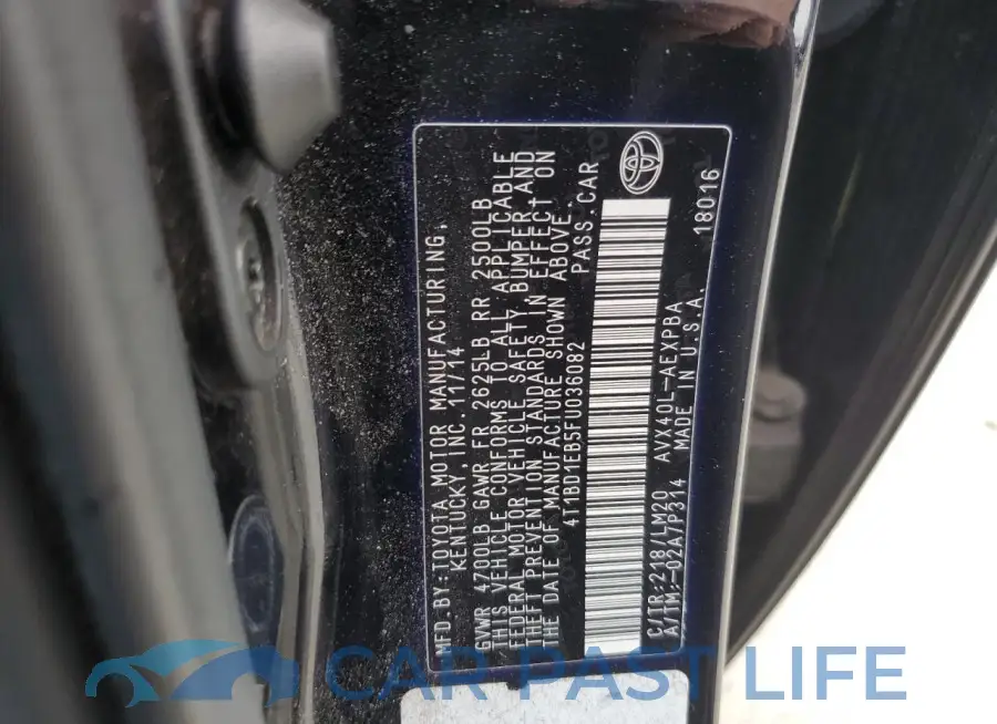 4T1BD1EB5FU036082# 13