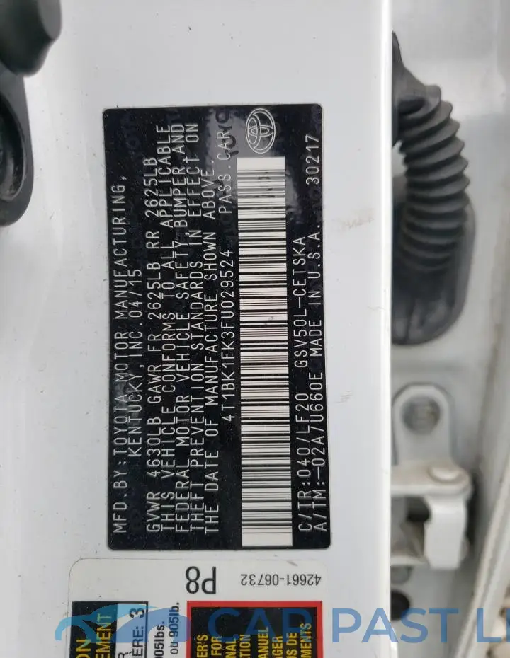 4T1BK1FK3FU029524# 12