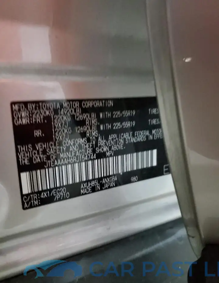 JTEAAAAH6RJ154744# 13