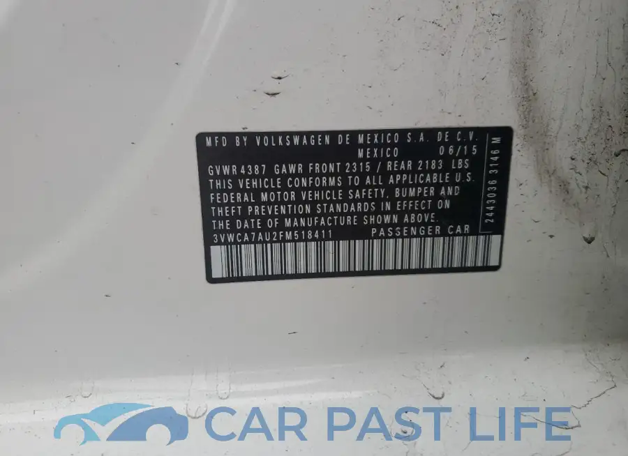 3VWCA7AU2FM518411# 13