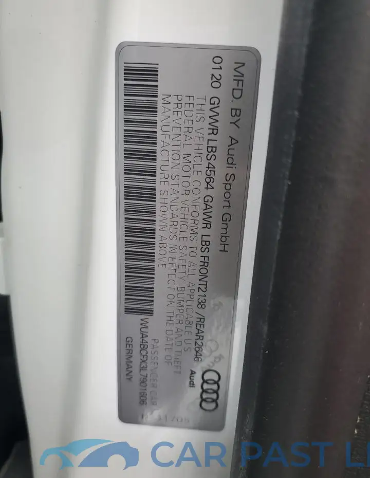 WUA4BCFX3L7901606# 13