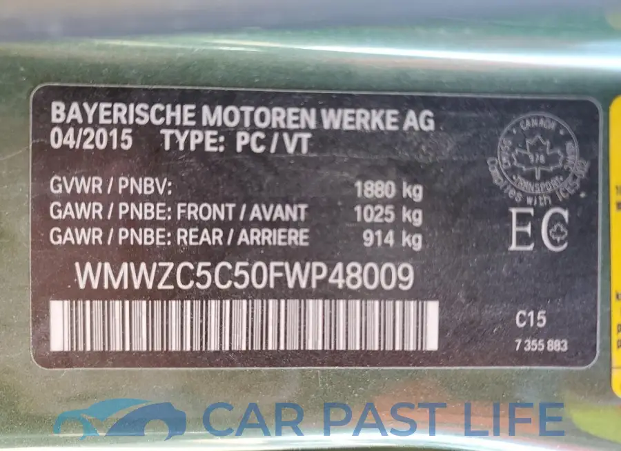 WMWZC5C50FWP48009# 12