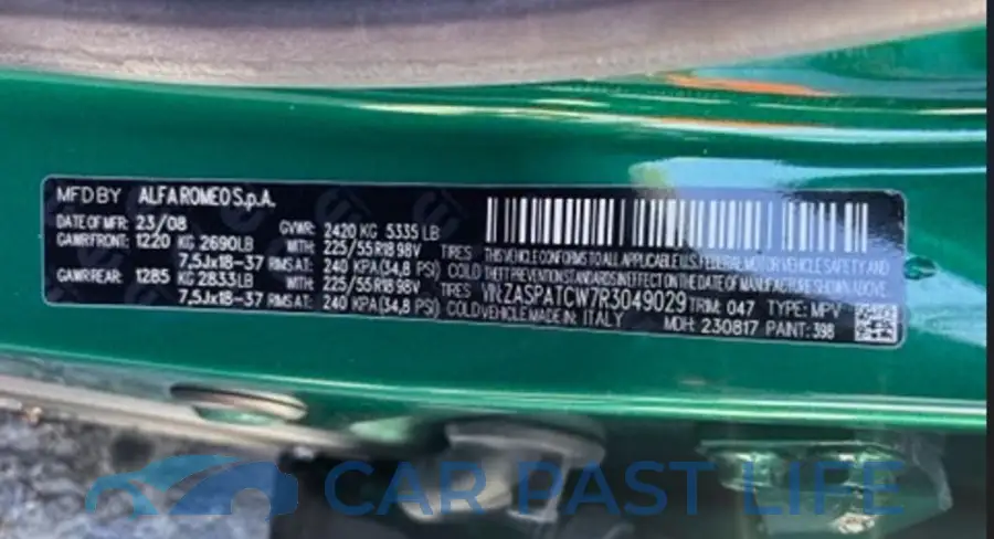 ZASPATCW7R3049029# 10
