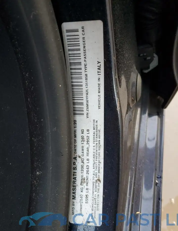 ZAM56YPA2L1351858# 12