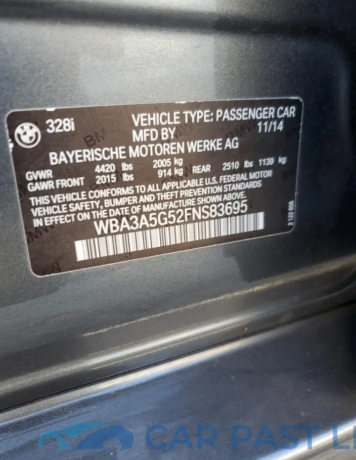 WBA3A5G52FNS83695# 12