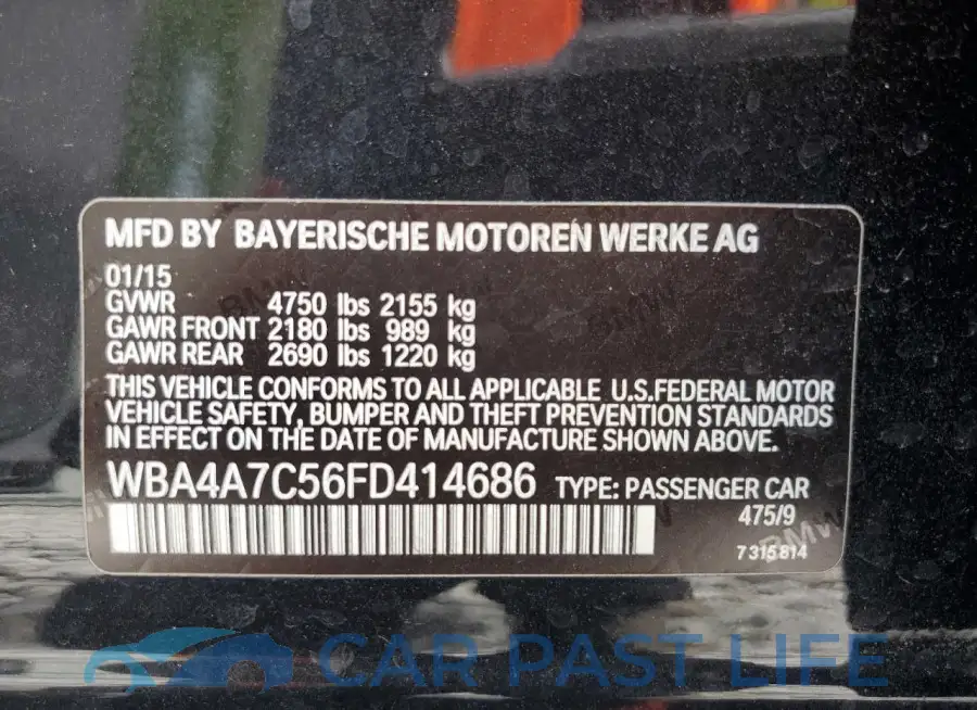 WBA4A7C56FD414686# 12