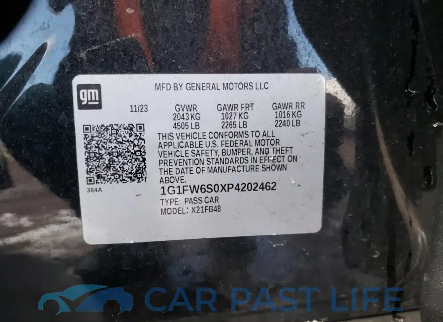 1G1FW6S0XP4202462# 13