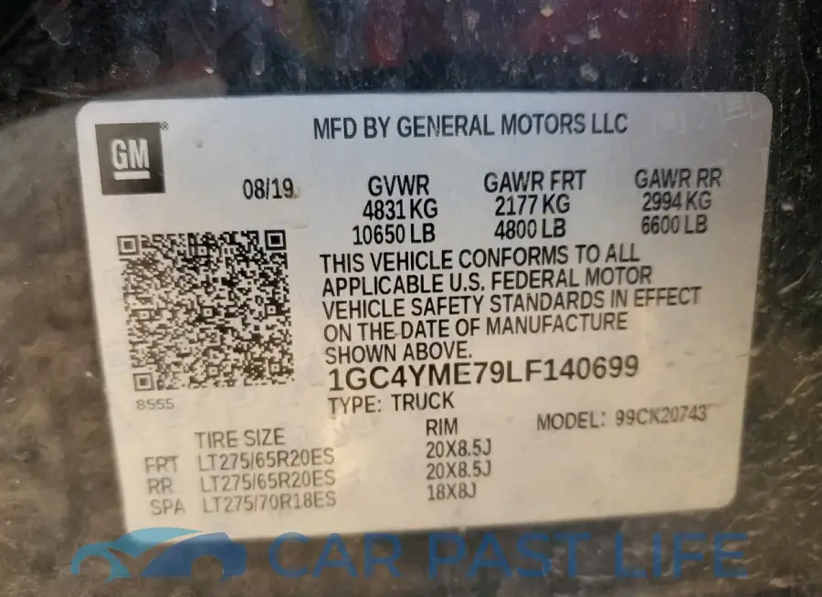 1GC4YME79LF140699# 13