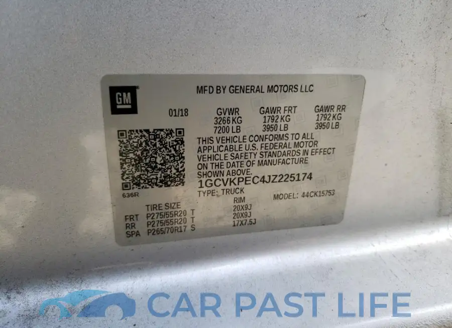 1GCVKPEC4JZ225174# 13