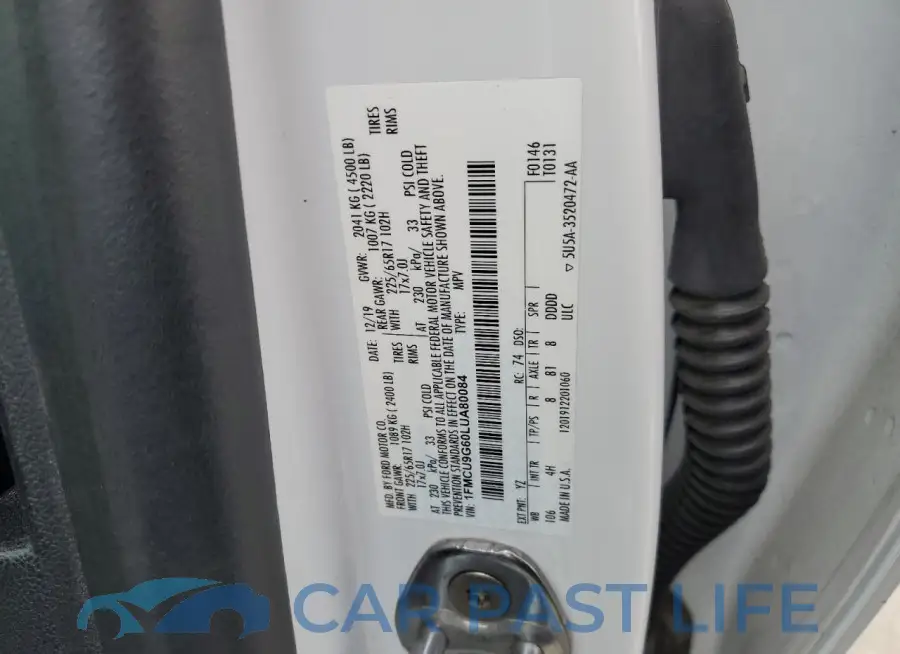 1FMCU9G60LUA80084# 13
