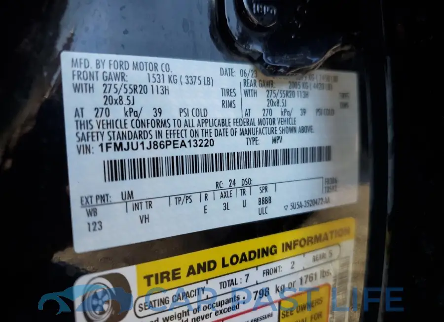 1FMJU1J86PEA13220# 13