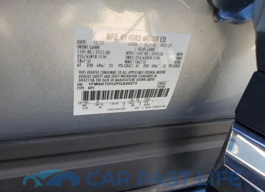 1FMSK7DH2PGA06973# 13