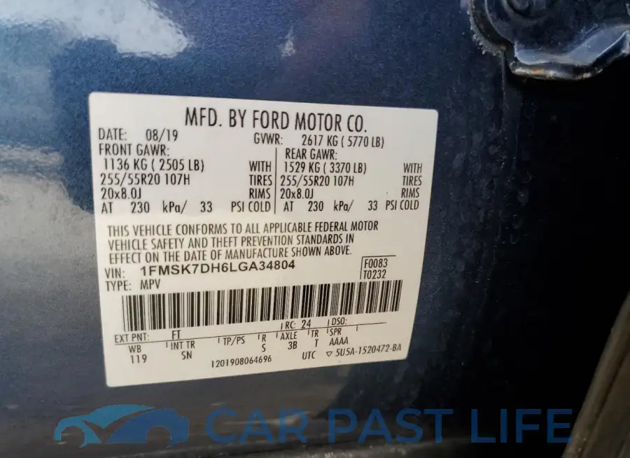 1FMSK7DH6LGA34804# 13