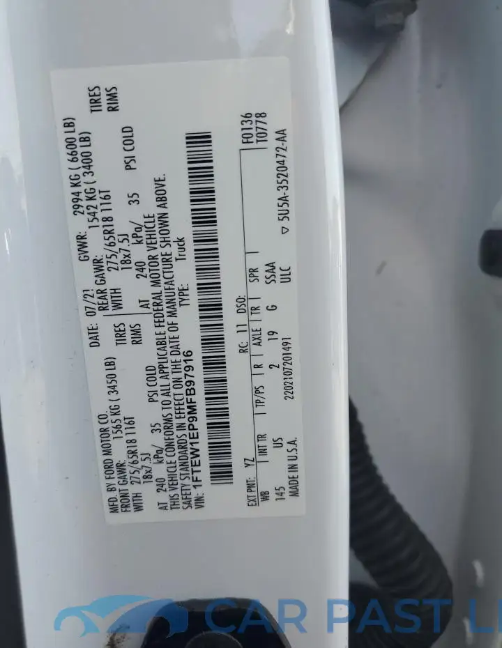 1FTEW1EP9MFB97916# 13