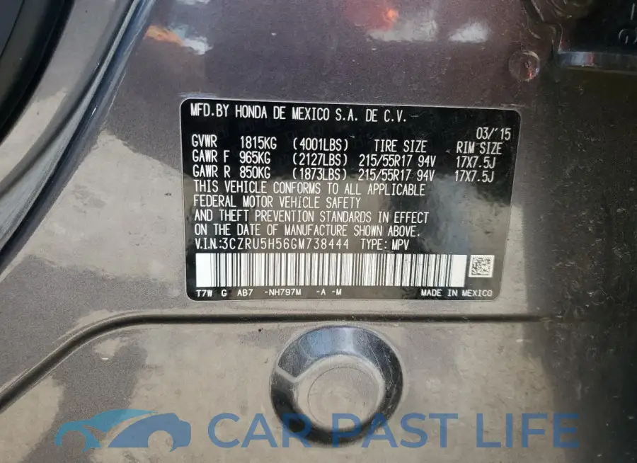 3CZRU5H56GM738444# 14