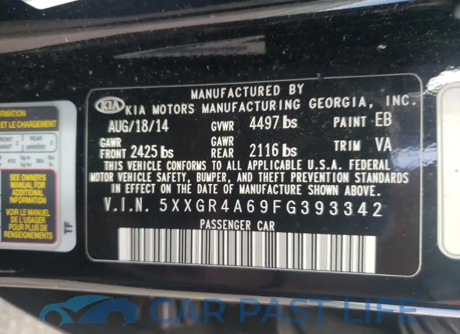 5XXGR4A69FG393342# 12