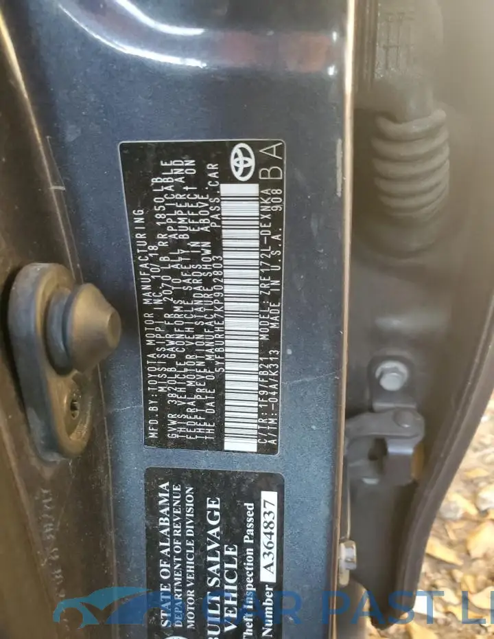 5YFBURHE7KP902803# 12