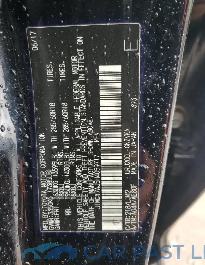 JTMCY7AJ5H4059717# 13