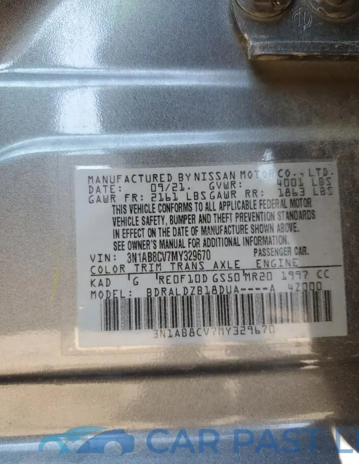3N1AB8CV7MY329670# 12