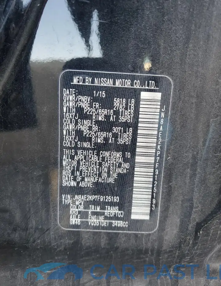 JN8AE2KP7F9125193# 13