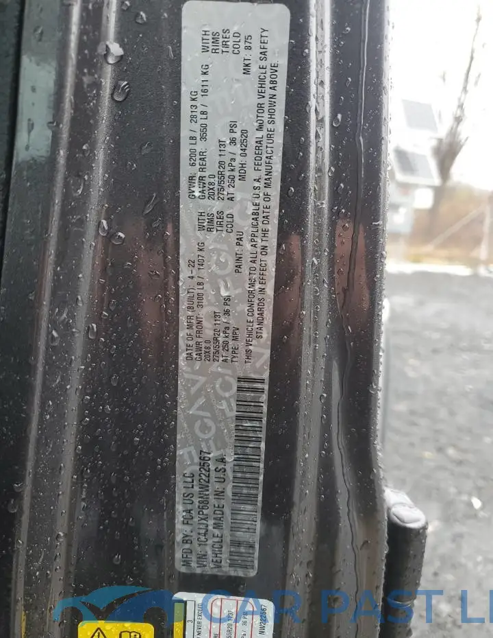 1C4JJXP68NW222567# 12