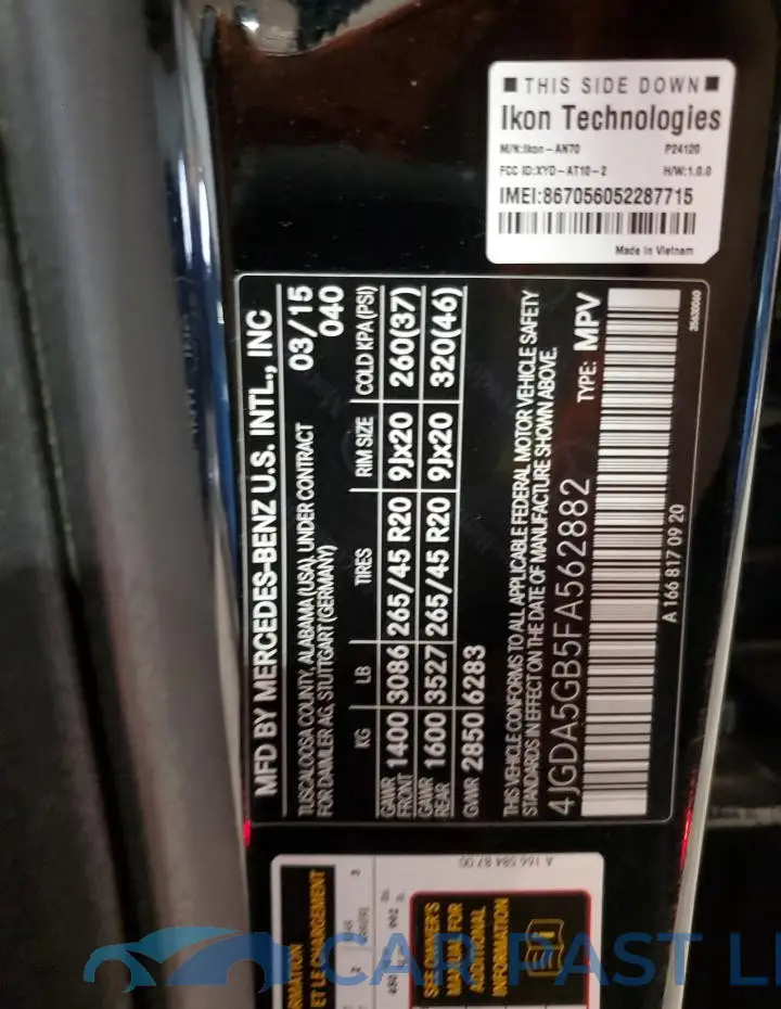 4JGDA5GB5FA562882# 13