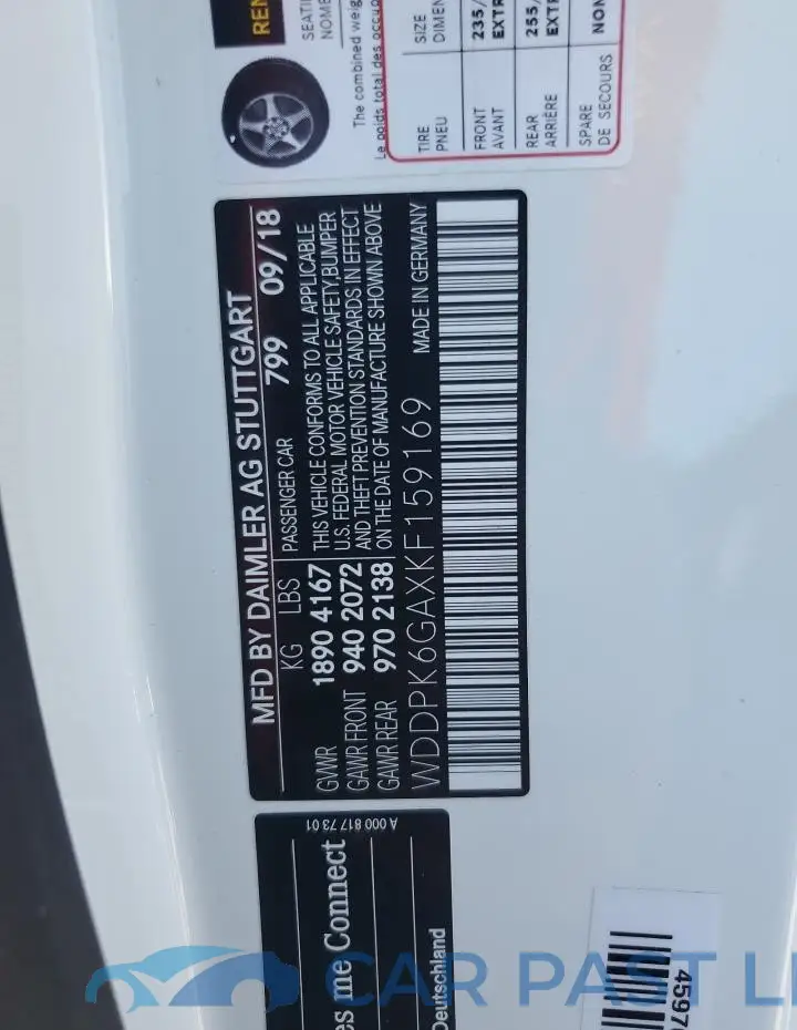 WDDPK6GAXKF159169# 13