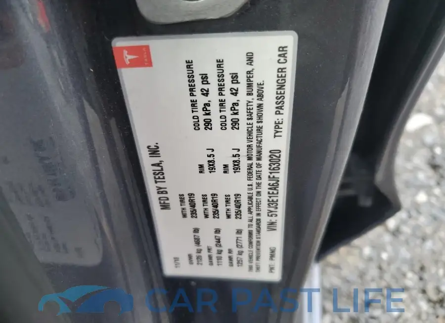 5YJ3E1EA6JF163020# 12