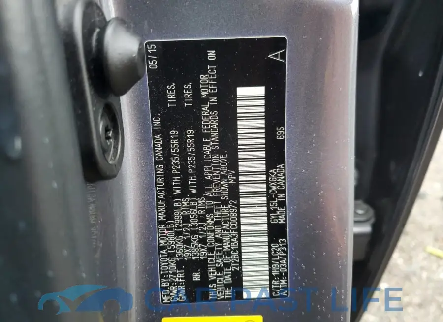 2T2BC1BA3FC008972# 13