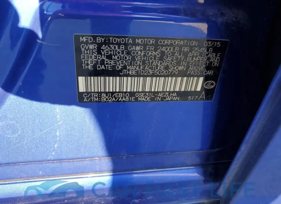 JTHBE1D23F5020779# 13