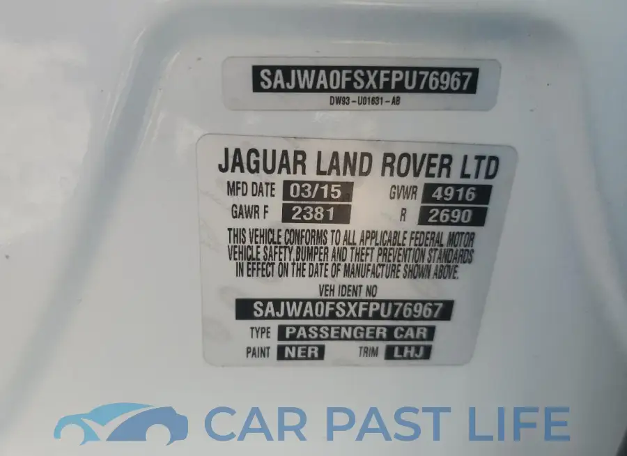 SAJWA0FSXFPU76967# 12