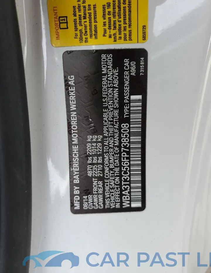 WBA3T3C56FP738508# 12