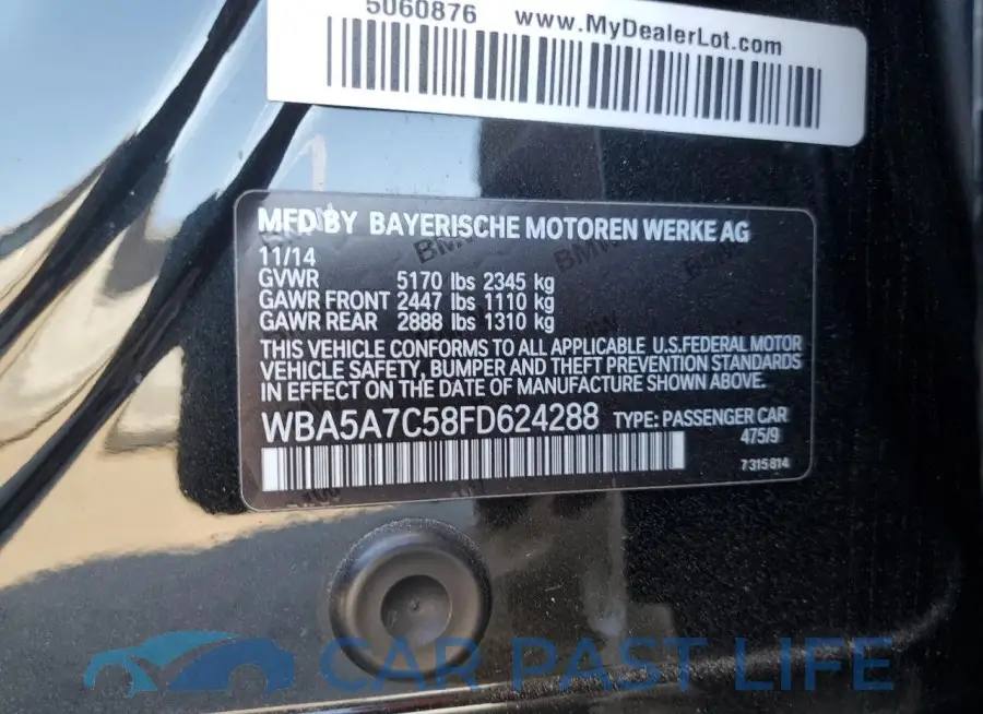 WBA5A7C58FD624288# 12
