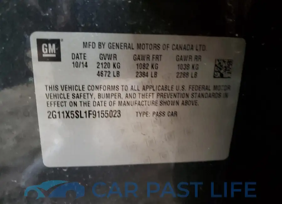 2G11X5SL1F9155023# 12