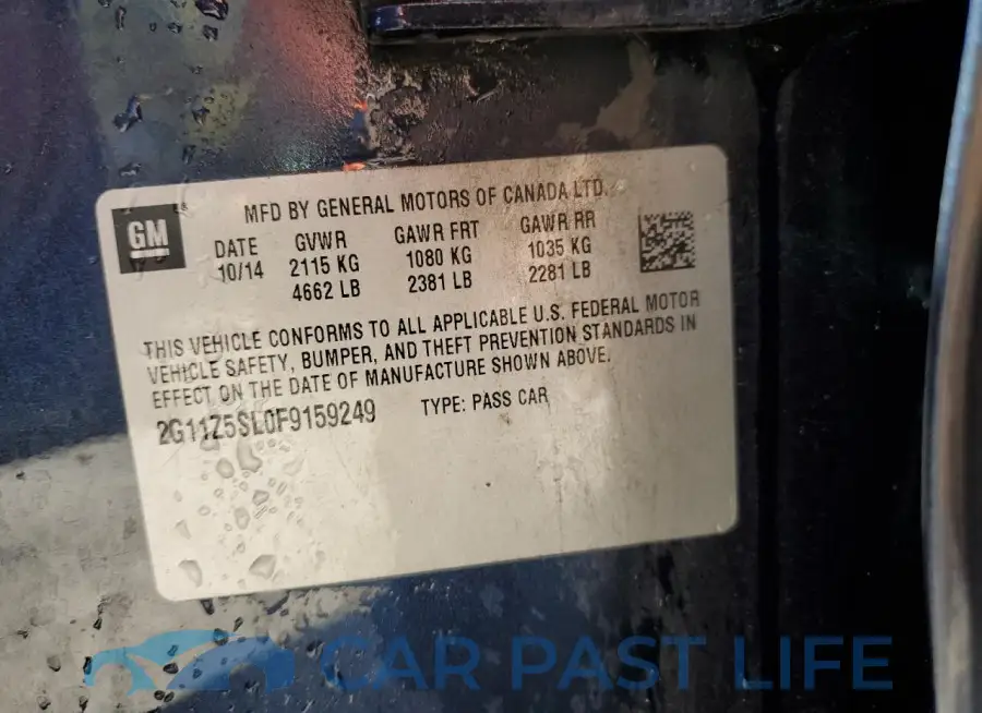 2G11Z5SL0F9159249# 13