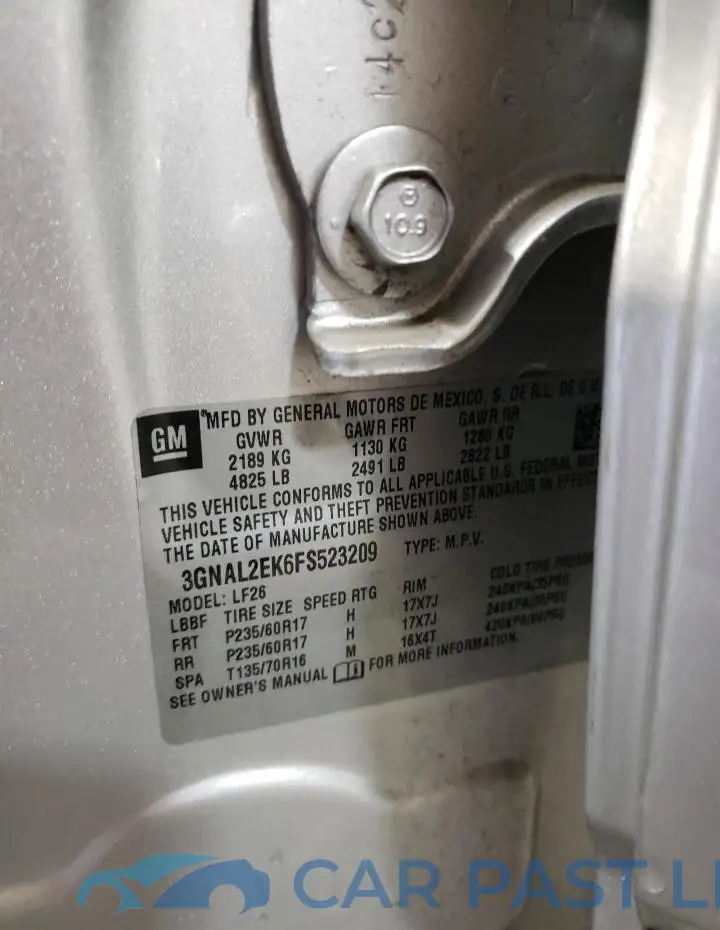 3GNAL2EK6FS523209# 12